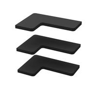 Vicco Étagère d'angle Curva, Noir, 40.5x2.5cm