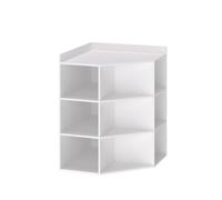 Vicco Étagère d'angle Elina, Blanc, 60x80cm, pour Le Rangement et la présentation de Livres ou d’Objets de décoration