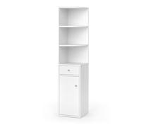 Vicco Étagère d'angle Larry, Blanc, 30x135.5cm