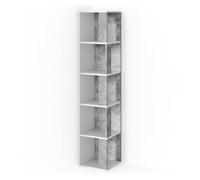 Vicco Étagère d'angle Lio, Béton, 33.3x162.2cm, pour Le Rangement de Livres et d’Objets déco dans Les Coins de la pièce