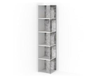 Vicco Étagère d'angle Lio, Béton, 33.3x162.2cm, pour Le Rangement de Livres et d’Objets déco dans Les Coins de la pièce