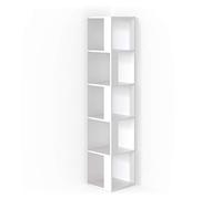 Vicco Étagère d'angle Lio, Blanc, 33.3x162.2cm