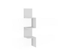 Vicco Étagère d'angle Paolo, Blanc, 28x116.4cm, pouvant être monté pour Le Rangement de Livres et d’Objets de décoration