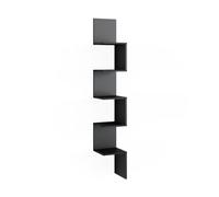 Vicco Étagère d'angle Paolo, Noir, 28x175.4cm