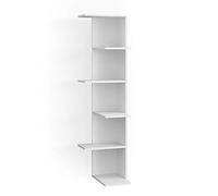 Vicco Étagère d'angle Tera, Blanc, 37x140.1cm, Peut être utilisé pour Le Rangement de Livres et d’Objets de décoration