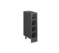 Vicco Etagère de Cuisine R-Line, Anthracite, 20cm | Rangement ouvert · Sans plan de travail · Pieds réglables en hauteur · 3 Tablettes · ✓ Tout à portée de main