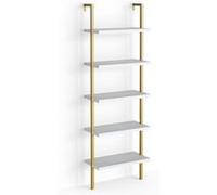 Vicco Étagère échelle Ava, Blanc/Or, 60 x 183 cm