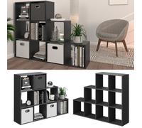 Vicco Étagère en escalier, séparateur de pièce, bibliothèque, 9 compartiments, anthracite, étagère à