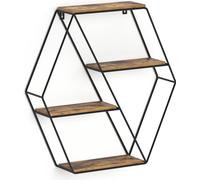 Vicco étagère Fyrk, Chêne Rustique/Noir, 52 x 52 cm Forme d'angle