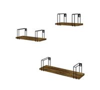 Vicco étagère Fyrk, Bois Antique/Noir, 3 pièces