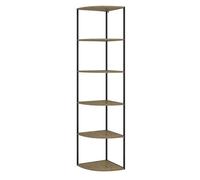 Vicco étagère Fyrk, Chêne/Noir, 40 x 180 cm 5 Niveaux