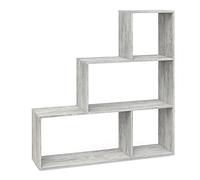 Vicco Étagère, Gris, 116.8x123.2cm, utilisable comme séparateur de pièce en Version escalier