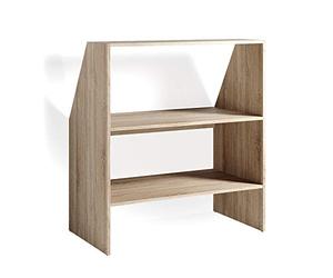 Vicco Étagère mansardée, Sonoma, 90x100cm | pour le rangement de caisses et de livres sous des combles inclinés