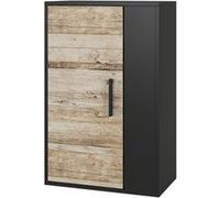 Vicco Étagère murale Berno, Noir/Chêne sable, 50.1x78.4cm avec 2 compartiments Noir/Chêne sable G