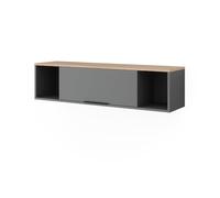 Vicco Étagère Murale Betti, Anthracite/Sonoma, 120x30cm, pour Montage Mural, adapté au Salon ou au Bureau