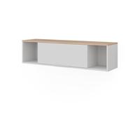 Vicco Étagère Murale Betti, Blanc/Sonoma, 120x30cm, pour Montage Mural, adapté au Salon ou au Bureau