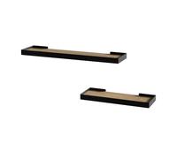 Vicco étagère Murale Erni, Noir/chêne, 60x3cm