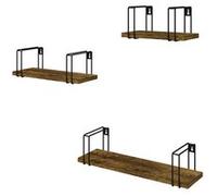 Vicco étagère Fyrk, Bois Antique/Noir, 3 pièces