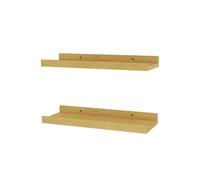 Vicco Étagère Murale Linus, Naturel Bois, 40x4cm | Set de 2 pièces 40, pour montage mural offrant des surfaces de rangement modulables dans l’espace de vie