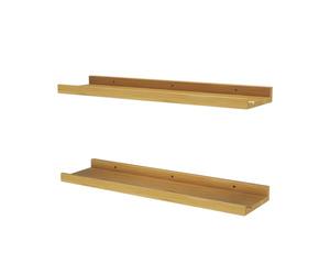 Vicco Étagère Murale Linus, Naturel Bois, 60x4cm Lot de 2