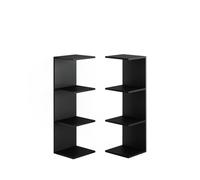 Vicco Étagère Murale Paolo, Noir, 30x95cm Lot de 2, pouvant être monté pour Le Rangement de Livres et d’Objets de décoration