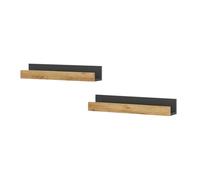 Vicco Étagère Murale Tomy, Anthracite/chêne doré, 60x10cm
