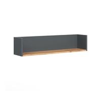 Vicco Étagère Murale Viktor, Anthracite/chêne doré, 93.4x20cm | pour montage mural pour livres, objets déco ou accessoires de salle de bain