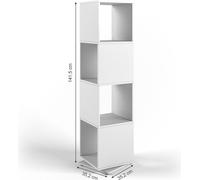 Vicco Étagère pivotante , Blanc, 35 x 142 cm