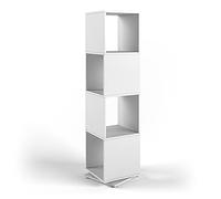 Vicco Étagère pivotante, Blanc, 35.2x144.2cm, pour Le Rangement de dossiers et de boîtes 30x30 cm, pivotant à 360°