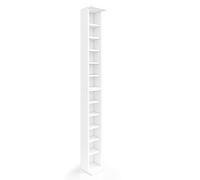 Vicco Étagère CD, Blanc, 21x91.8cm Grand Set de 2