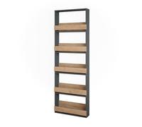 Vicco étagère pour Verres à vin Repose, Chêne doré/Anthracite, 60x180cm