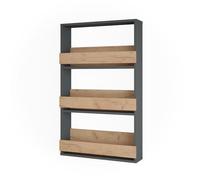 Vicco étagère pour Verres à vin Repose, Chêne doré/Anthracite, 60x98cm