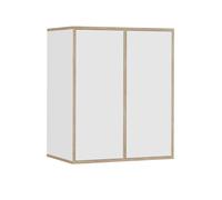 Vicco Etagère Tetrix, Blanc, 63x75cm avec 2 Portes