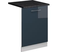 Vicco Façade de lave-vaisselle Fame-Line, 60cm , PT Anthracite, Bleu foncé brillant/Blanc