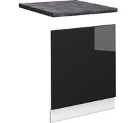 Vicco façade Fame-Line, 60 cm , PT Anthracite, Chêne noir brillant/Blanc