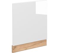 Vicco façade Fame-Line, 60 cm sans plan de travail, Blanc Haute brillance/Chêne de force doré