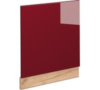 Vicco façade Fame-Line, 60 cm sans plan de travail, Rouge bordeaux Haute brillance/Chêne de force doré