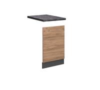 Vicco Façade Fame-Line, Chêne doré, 45cm | Pour lave-vaisselle semi-intégré de 45 cm · Plan de travail in dapté à la façade de cuisine · Librement combinable
