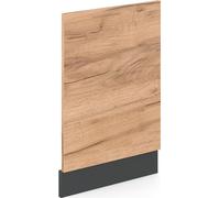 Façade lave-vaisselle Meuble de cuisine R-Line 45 cm anthracite chêne Vicco