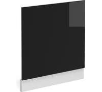 Vicco façade R-Line, 60 cm sans plan de travail, Noir Haute brillance/Blanc