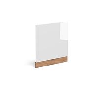 Vicco Façade R-Line, Blanc Haute Brillance, 60cm | Pour lave-vaisselle semi-intégré de 60 cm · Sans plan de travail · Adapté à la façade de cuisine · Librement combinable