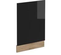 Vicco façade R-Line, Noir Haute Brillance/Chêne de Force doré, 45 cm sans Plan de Travail