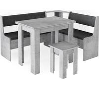 Vicco Groupe de banquettes d'angle Roman, Béton, 150 x 41.5 cm avec table