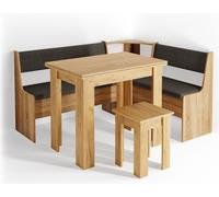 Vicco Groupe de banquettes d'angle Roman, Chêne de Force doré/Anthracite, 150 x 120 cm avec Table