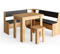 Vicco Groupe de banquettes d'angle Roman, 150 x 150 cm avec table, Chêne de force doré/Anthracite