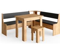 Vicco Groupe de banquettes d'angle Roman, 180 x 150 cm avec table, Chêne de force doré/Anthracite
