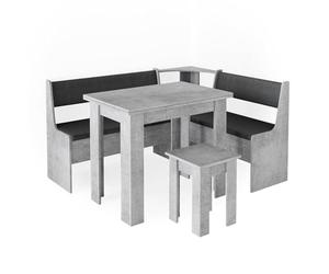 Vicco Groupe de banquettes d'angle Roman, Béton, 150x120cm avec Table, adapté à Une Installation d’Angle dans Les Cuisines et Les salles à Manger