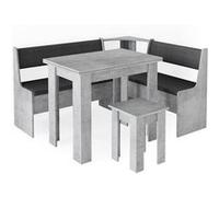 Vicco Groupe de banquettes dangle Roman, Béton, 150x120cm avec table Béton G