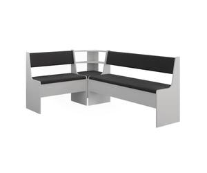Vicco Groupe de banquettes d'angle Roman, Blanc, 120.1x180.1cm, idéal pour des aménagements d'angle Peu encombrants dans la Salle à Manger