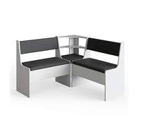 Vicco Groupe de banquettes d'angle Roman, Blanc, 120x120cm